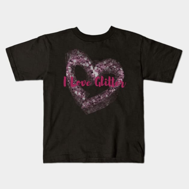 I love glitter Kids T-Shirt by snowshade